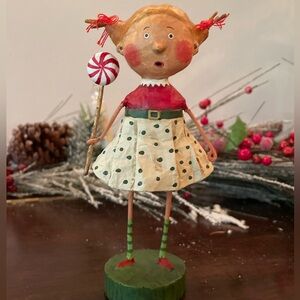 Lori Mitchell Figurine, Girl with Peppermint